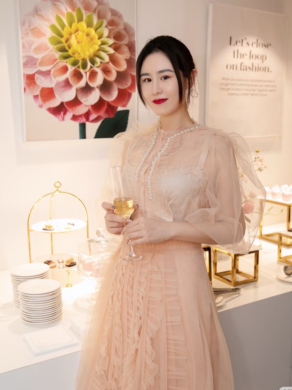 Simone Rocha x H&M Pearl Sheer Ruffle Blouse - Picture 7 of 10